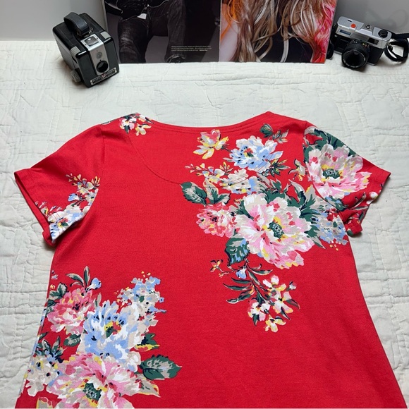 Floral Cotton Jersey Dress | A-Line Tea Dress · Joules - Picture 9 of 14